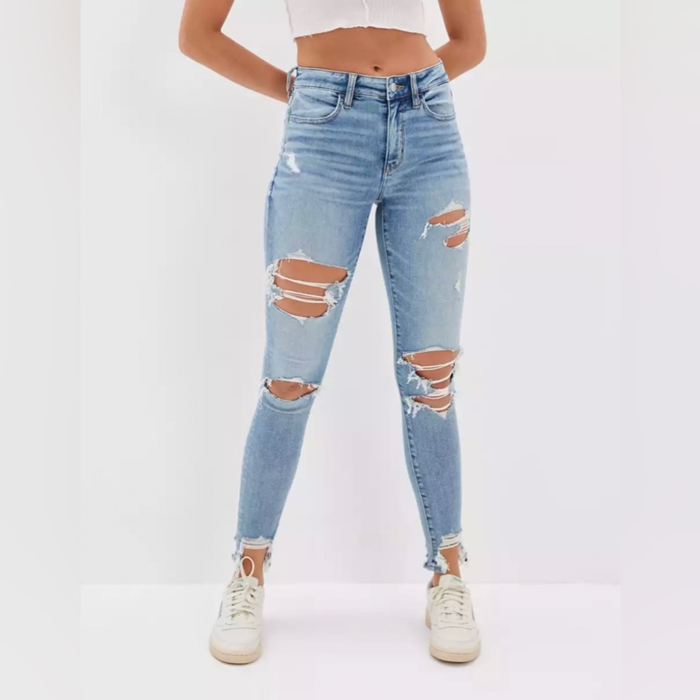 AE Real Good Upcycled Ne(x)t Level Ripped High-Waisted Jegging